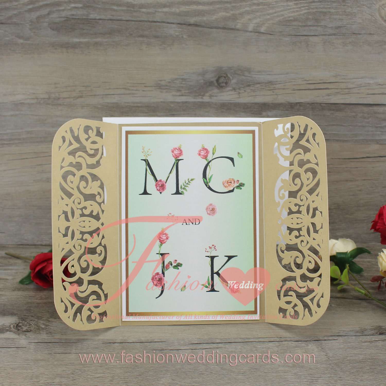 DIY Custom Laser Cut Wedding Invitation Cards Design 